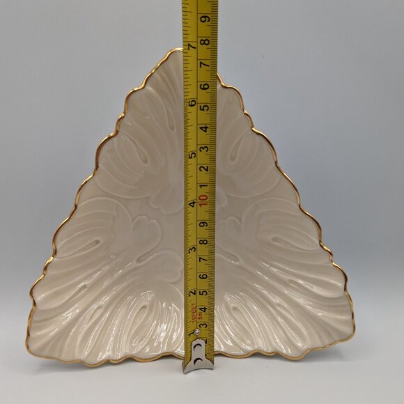 Lenox Vintage Triangle Dish with 24K Gold Trim - Picture 10 of 10